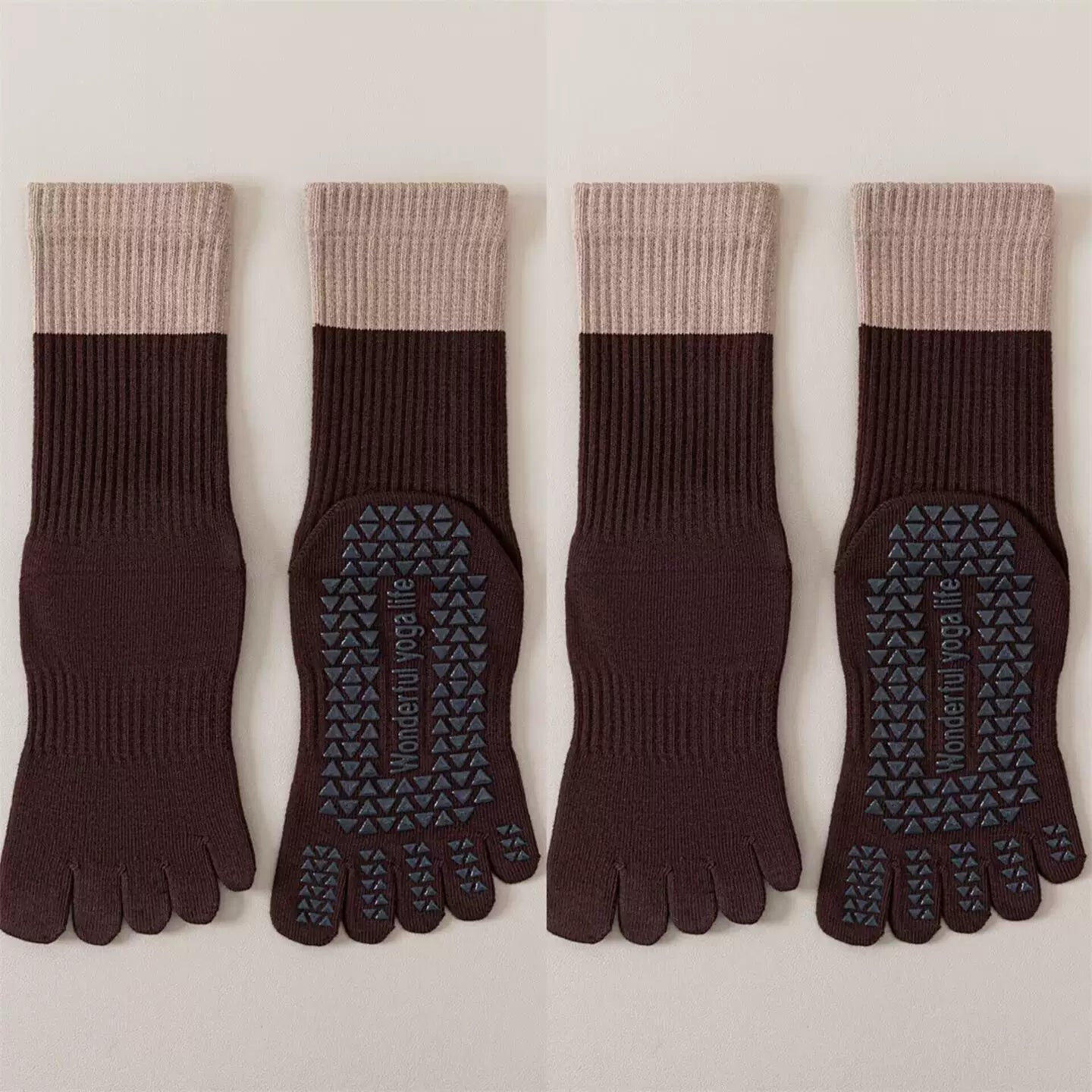 Hawecc | Non-Slip Pilates and Yoga Socks for Women’s Mid-Calf Comfort