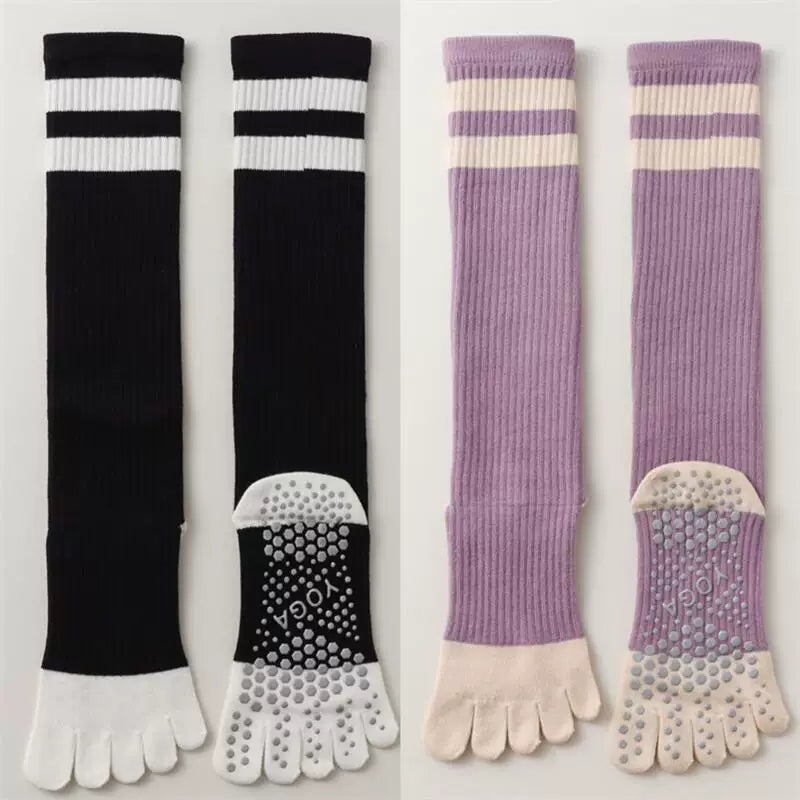 Hawecc | Indoor Mid-Calf Grip Socks for Women’s Fitness