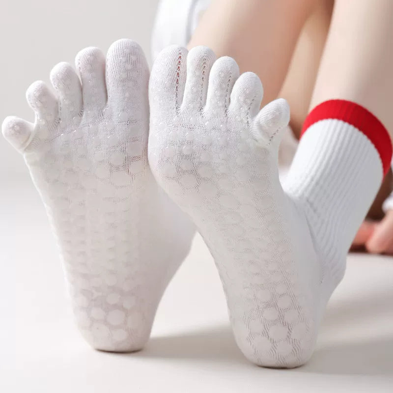 Hawecc | Split-Toe Grip Socks for Women’s Indoor Fitness