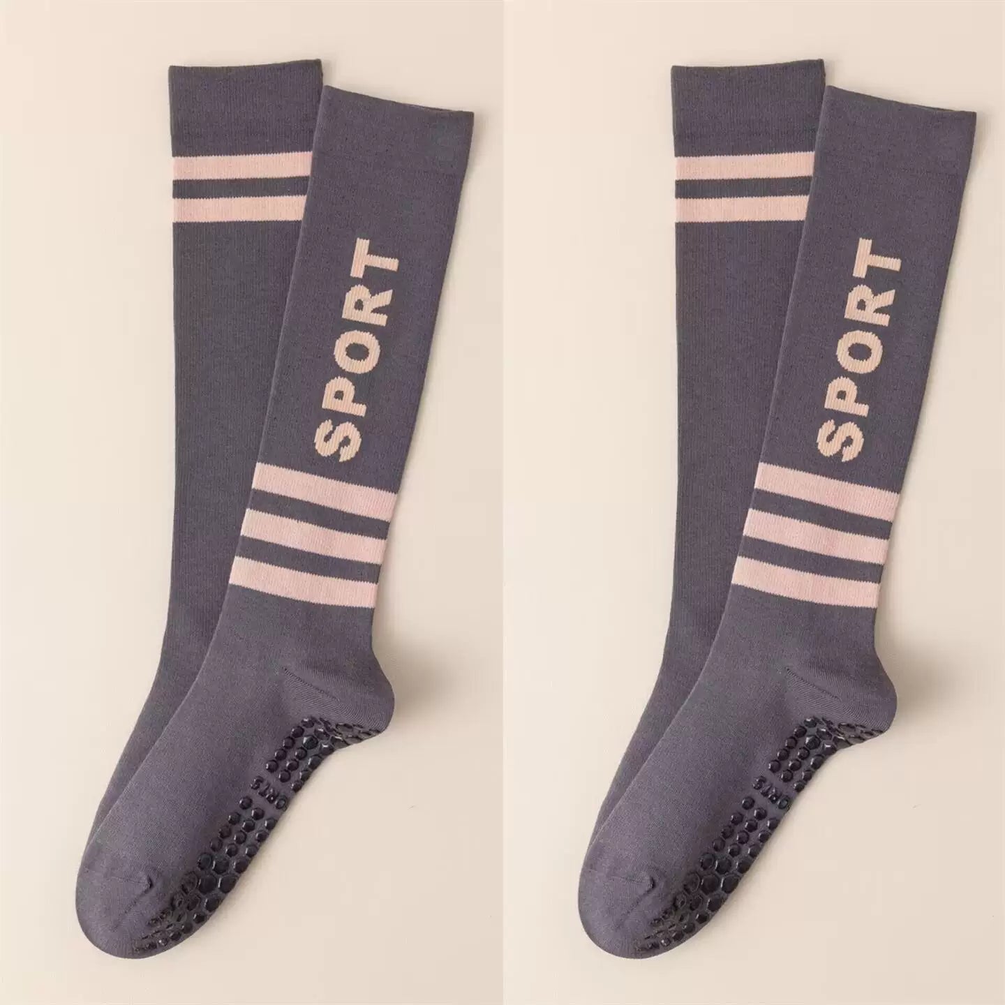 Hawecc | Women’s Mid-Calf Grip Socks for Pilates, Yoga, and Barre