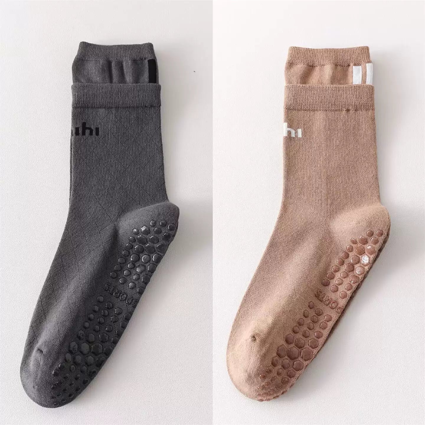 Hawecc | Women’s Mid-Calf Non-Slip Pilates Socks