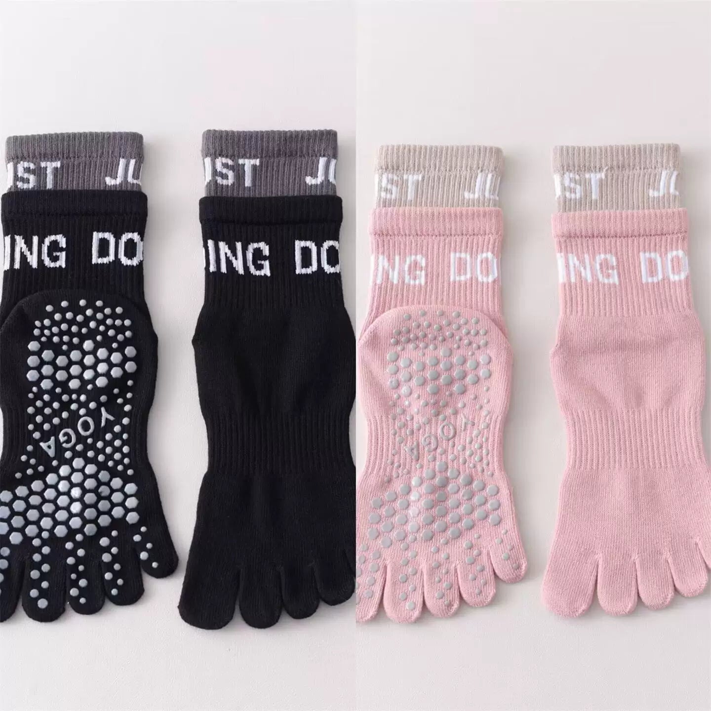 Hawecc | Indoor Yoga and Pilates Socks with Split Toe for Women