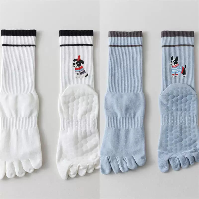 Hawecc | Mid-Calf Grip Socks for Women’s Home and Studio Practice