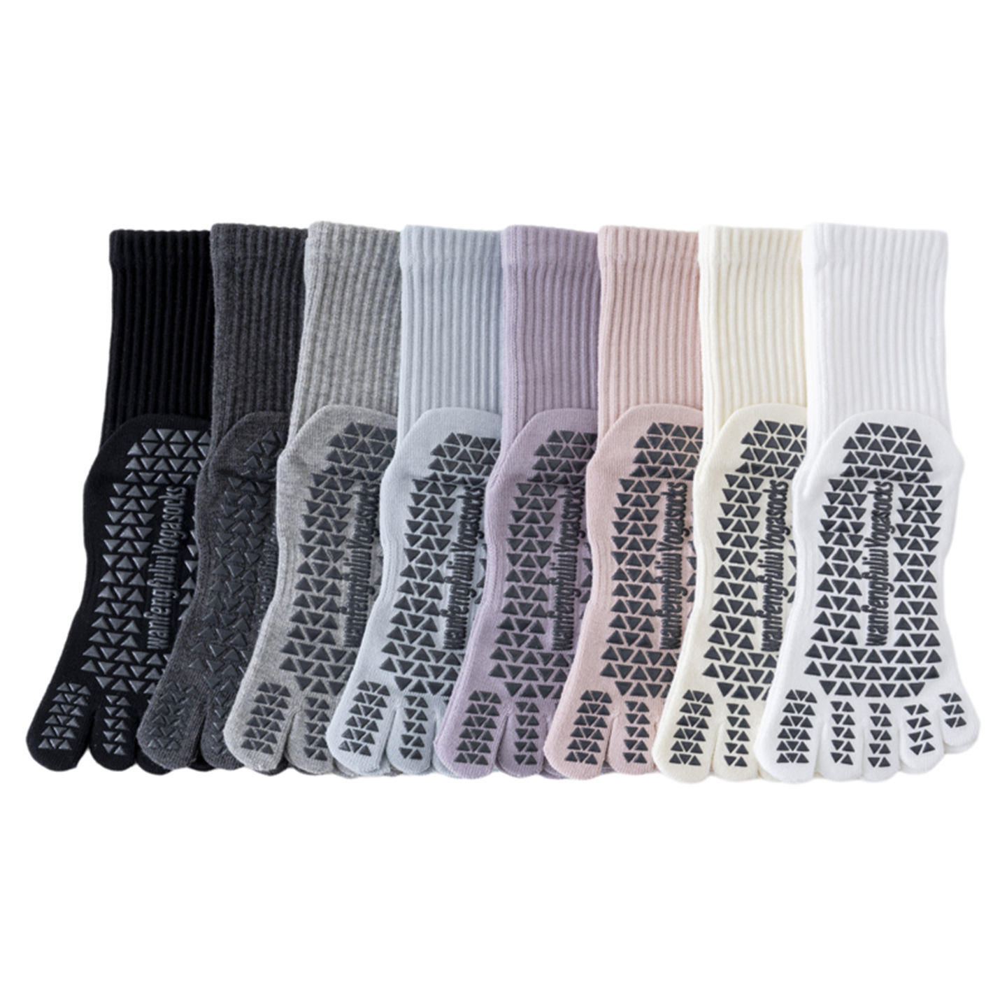 Hawecc | Indoor Fitness Socks for Women with Split Toe and Grip