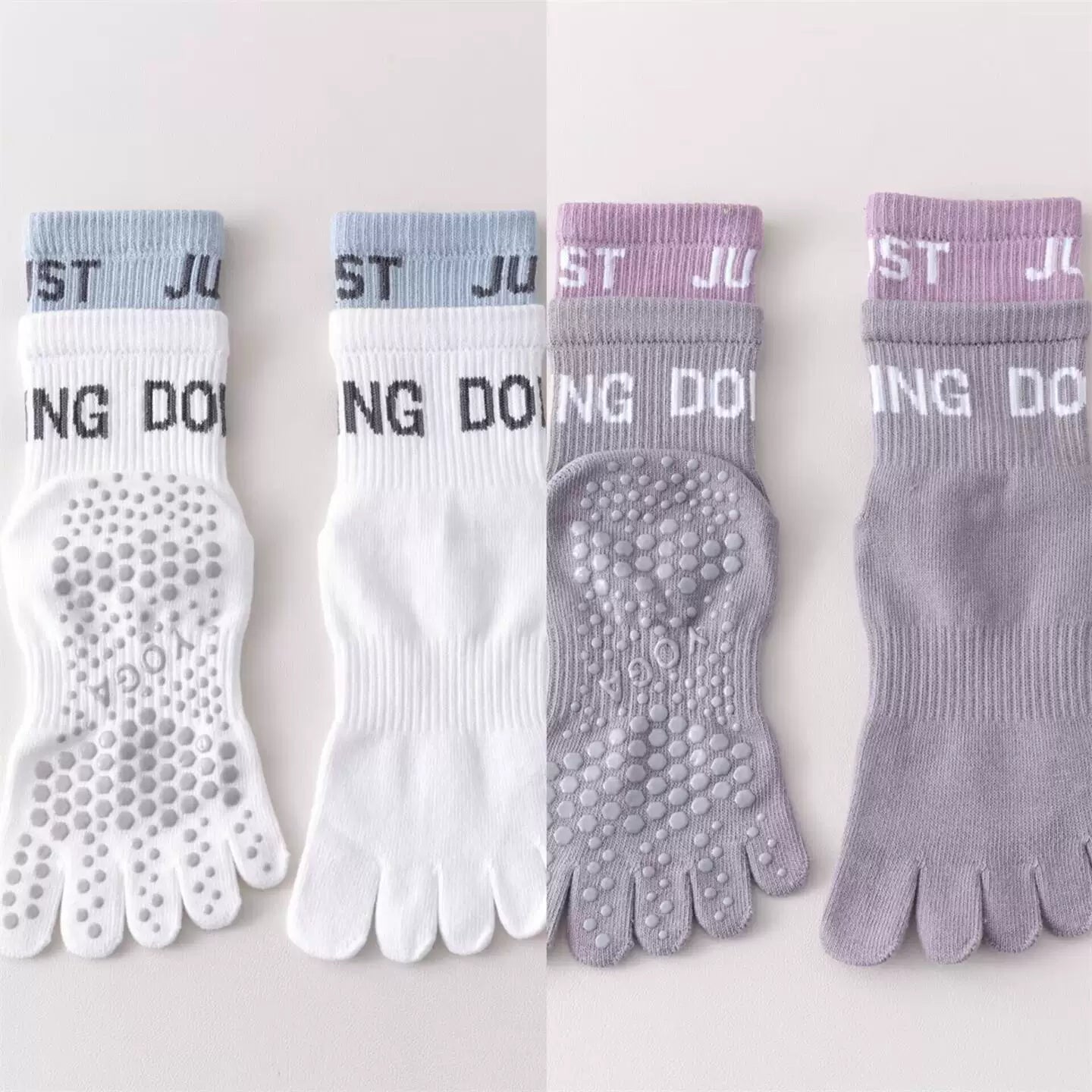 Hawecc | Indoor Yoga and Pilates Socks with Split Toe for Women