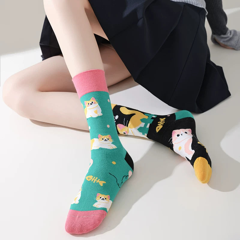 Hawecc | Indoor Fitness Socks for Women with Split-Toe