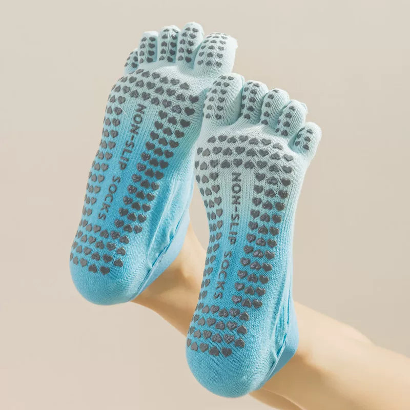 Hawecc | Indoor Mid-Calf Socks with Split Toe and Non-Slip Grip