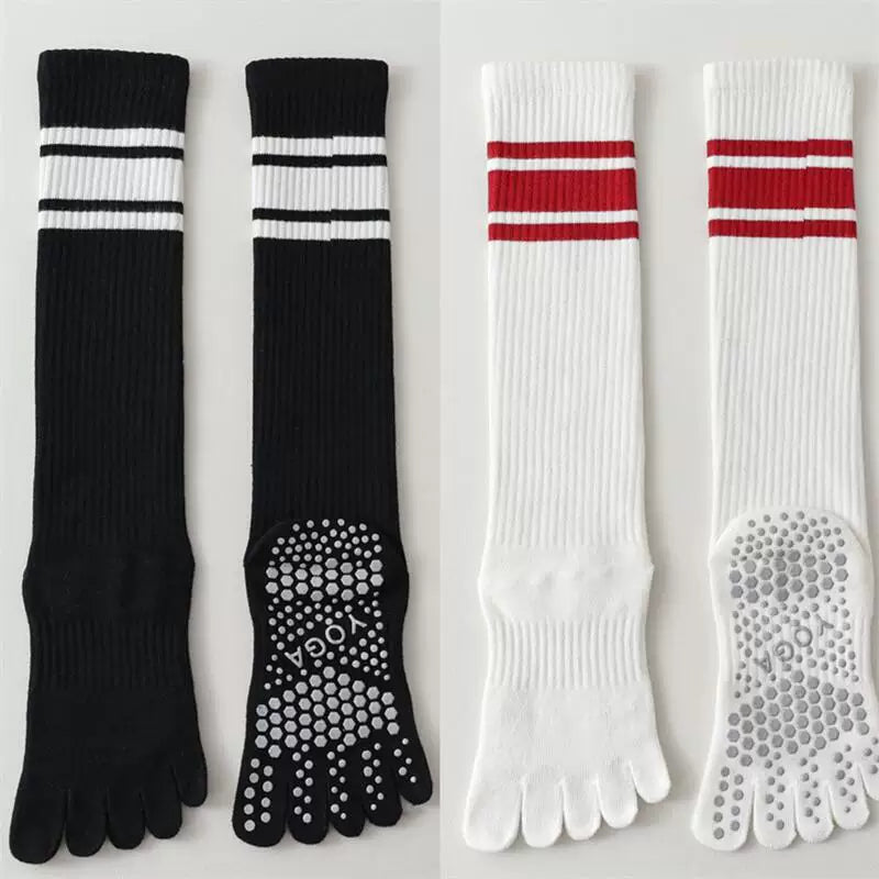 Hawecc | Mid-Calf Grip Socks for Home and Studio Workouts