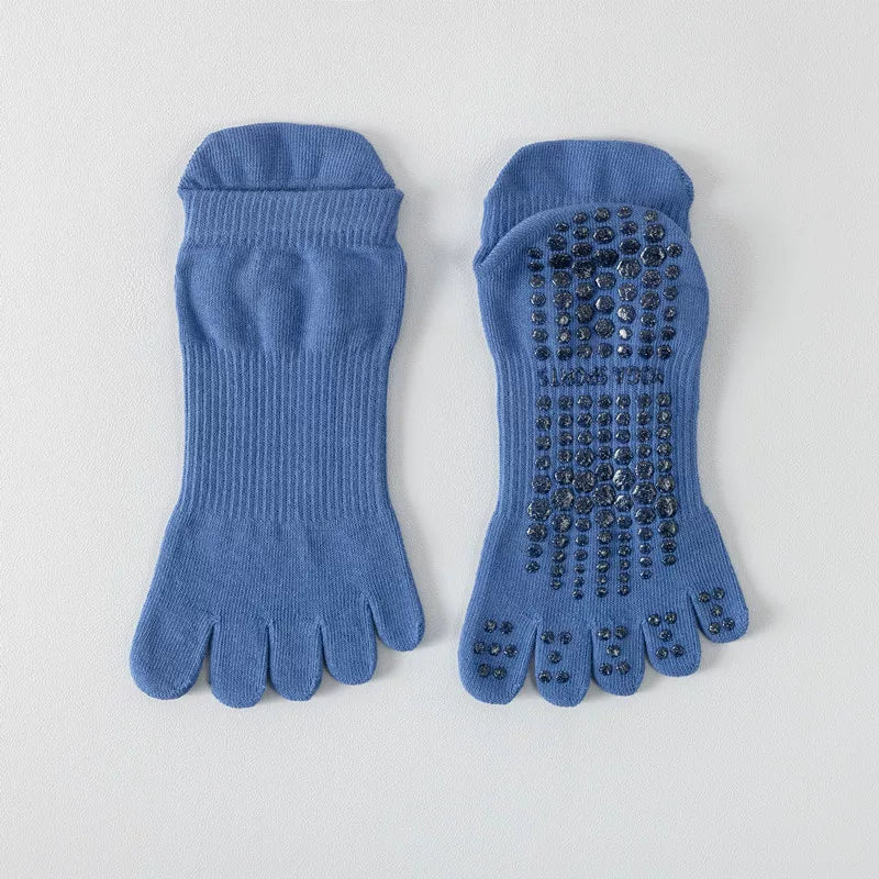 Hawecc | Indoor Fitness Socks with Split-Toe and Grip