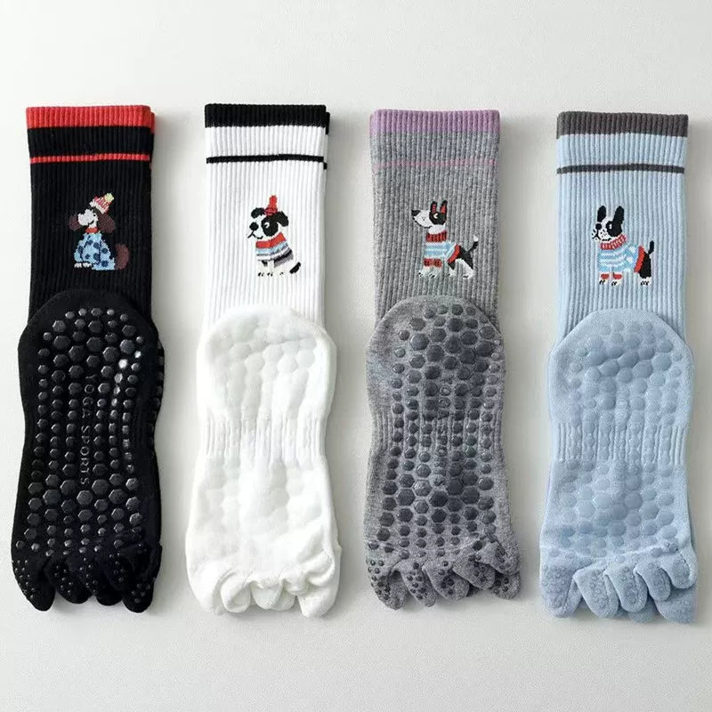 Hawecc | Mid-Calf Grip Socks for Women’s Home and Studio Practice