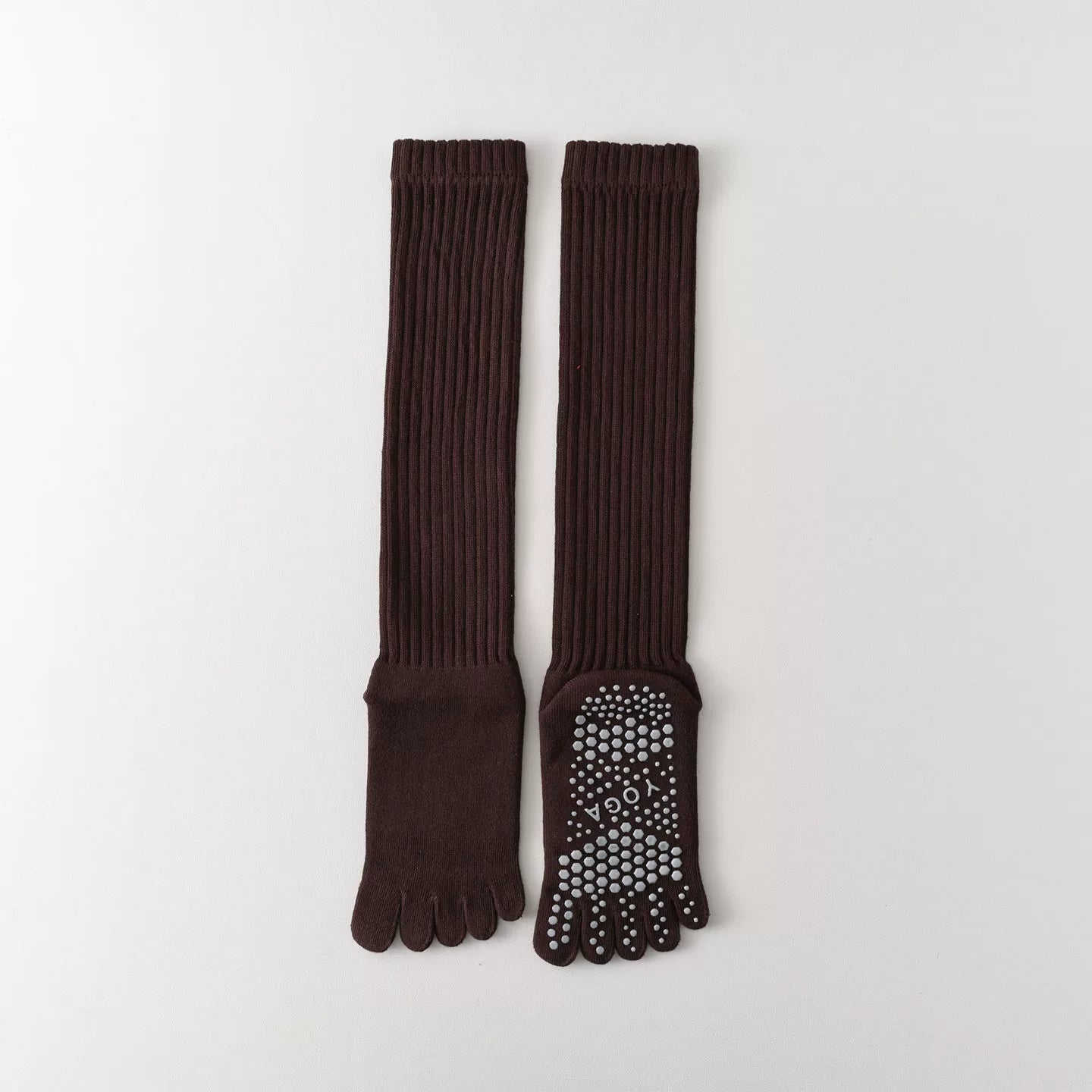 Hawecc | Indoor Split-Toe Mid-Calf Socks for Yoga