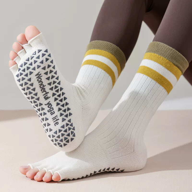 Hawecc | Women’s Professional Mid-Calf Socks for Indoor Floor Workouts