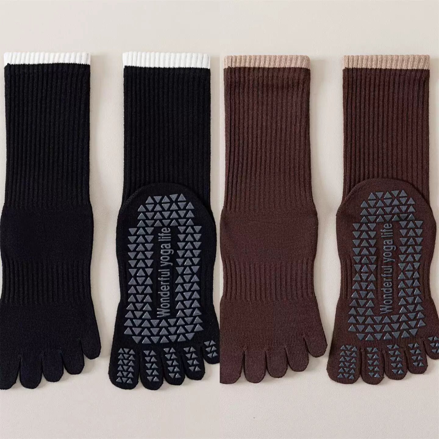 Hawecc | Women’s Indoor Fitness Socks with Split Toe