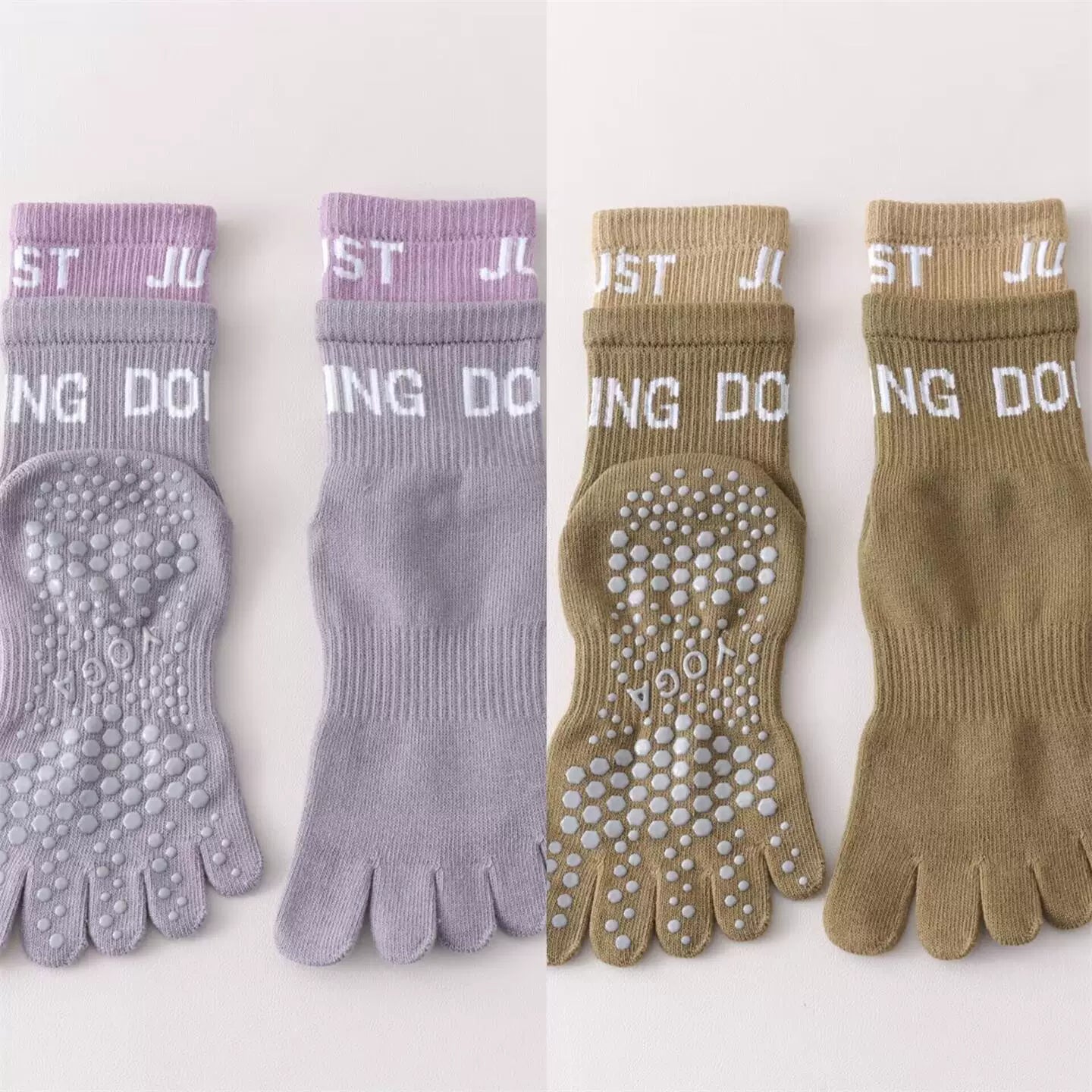 Hawecc | Indoor Yoga and Pilates Socks with Split Toe for Women
