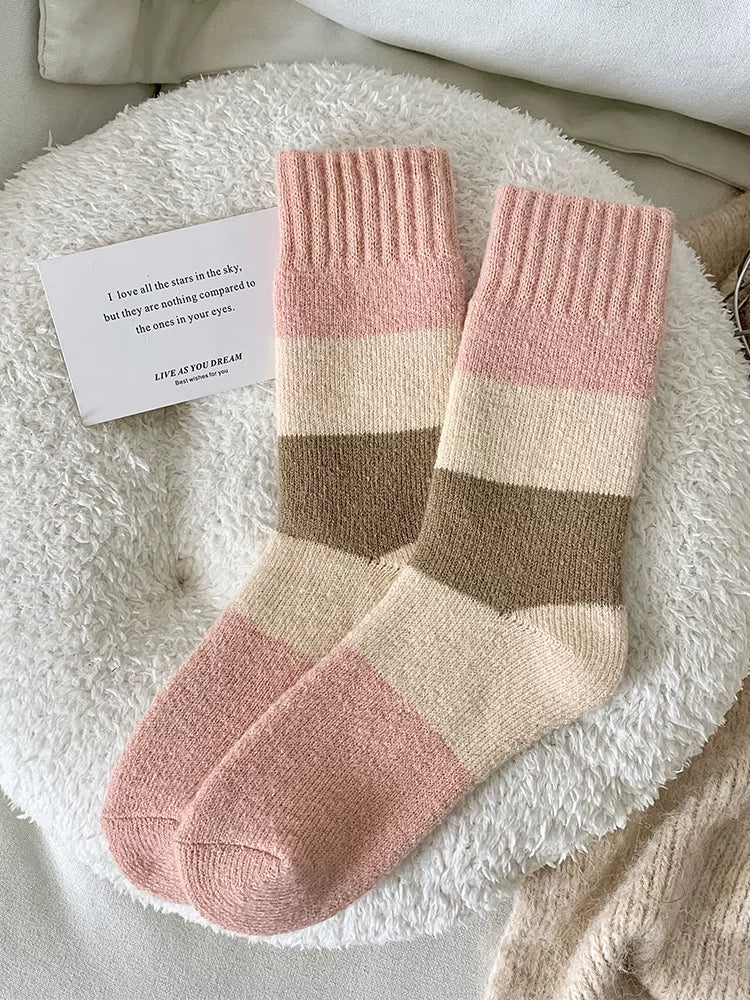 Hawecc | Mid-Calf Non-Slip Pilates Socks for Women