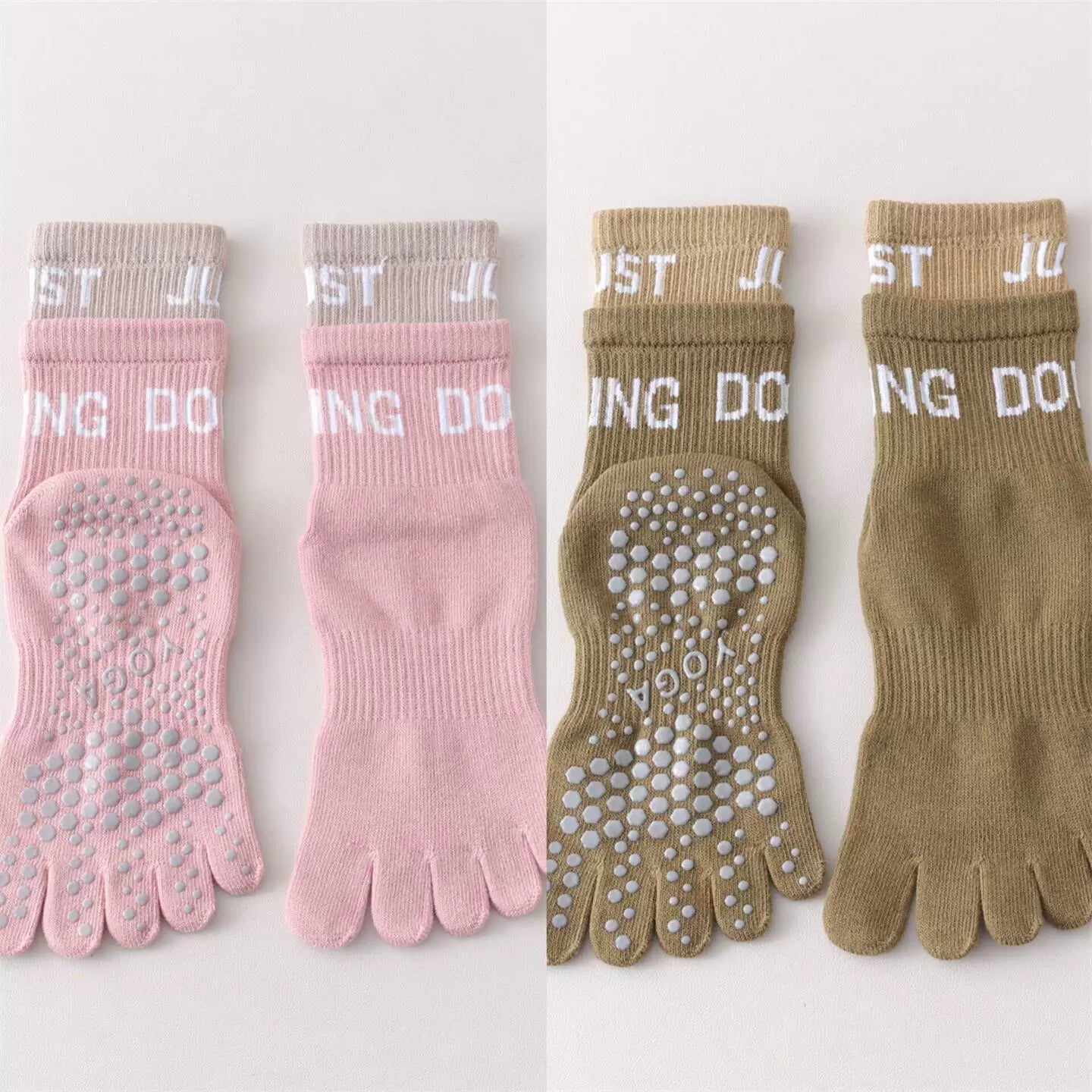 Hawecc | Indoor Yoga and Pilates Socks with Split Toe for Women