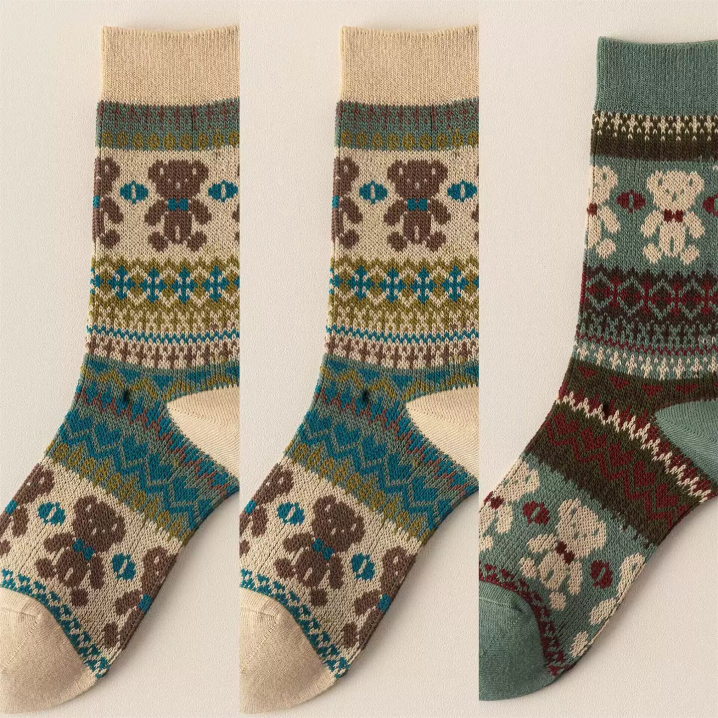 Hawecc | Split-Toe Mid-Calf Socks for Home and Studio Fitness