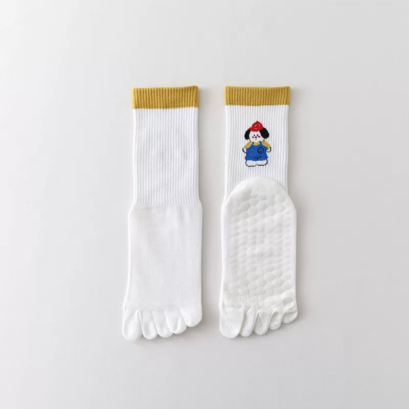 Hawecc | Split-Toe Grip Socks for Women’s Indoor Fitness