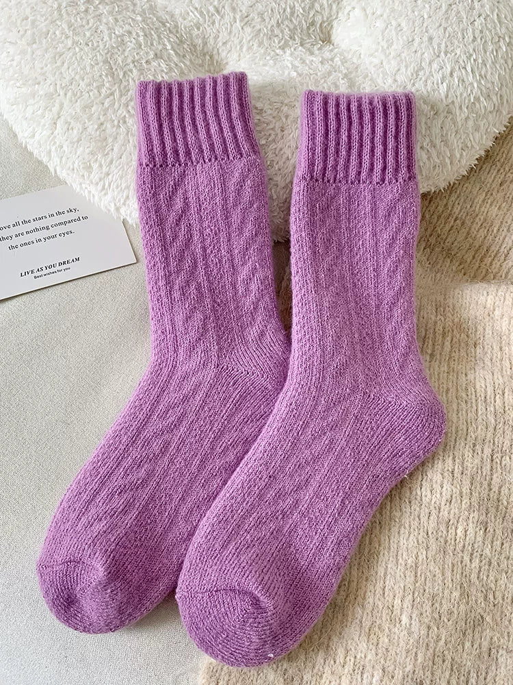 Hawecc | Mid-Calf Non-Slip Pilates Socks for Women