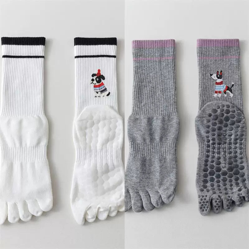 Hawecc | Mid-Calf Grip Socks for Women’s Home and Studio Practice