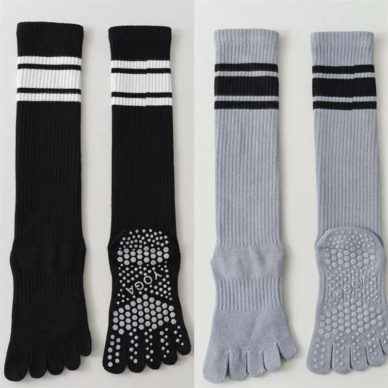 Hawecc | Mid-Calf Grip Socks for Home and Studio Workouts
