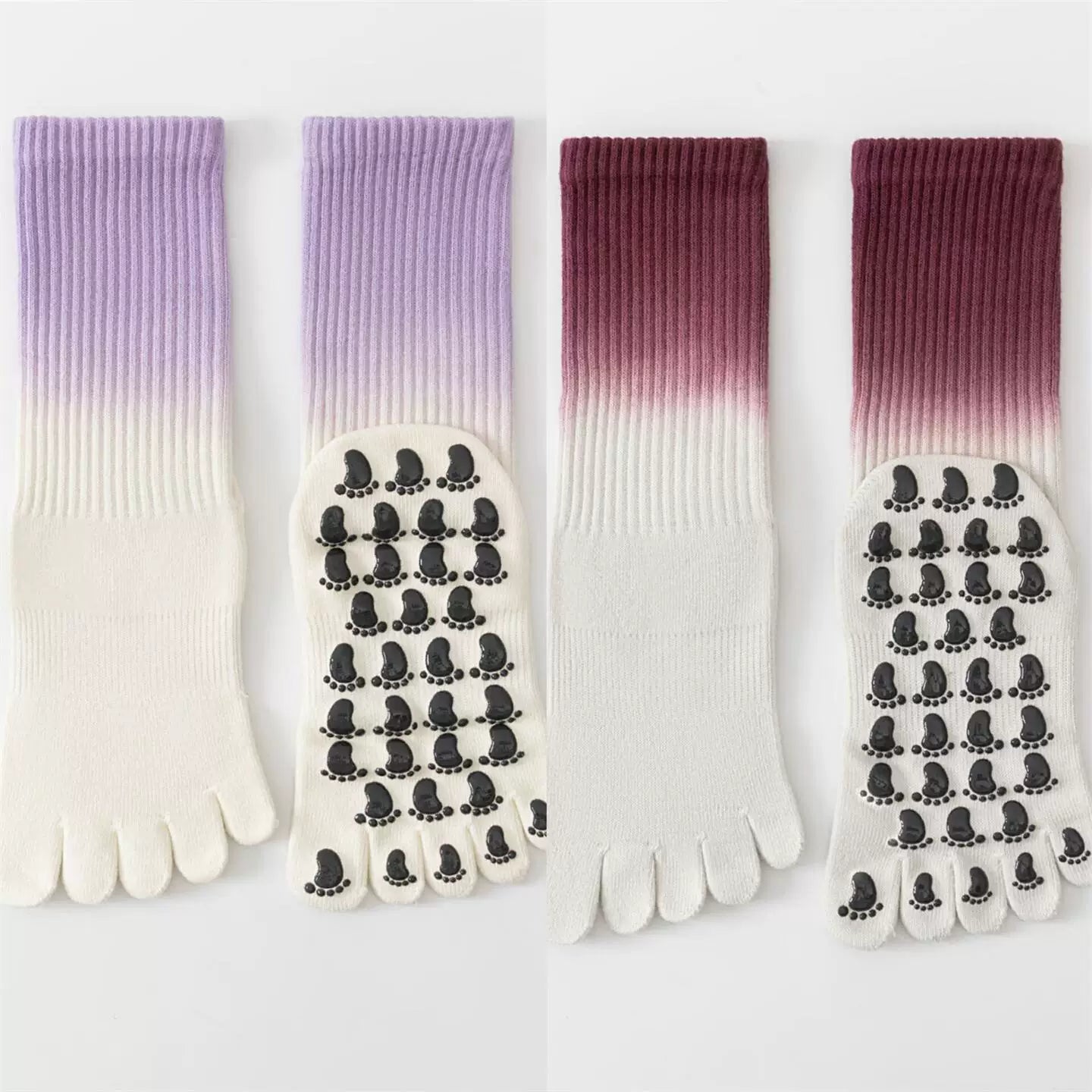 Hawecc | Mid-Calf Professional Yoga Socks for Women with Grip