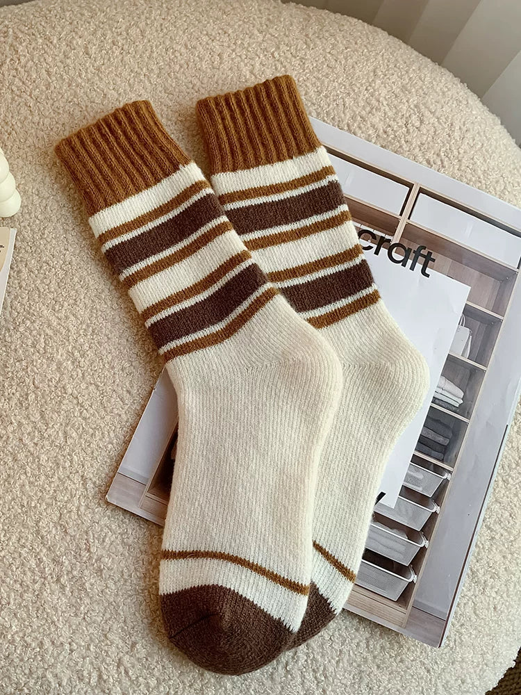 Hawecc | Mid-Calf Non-Slip Pilates Socks for Women