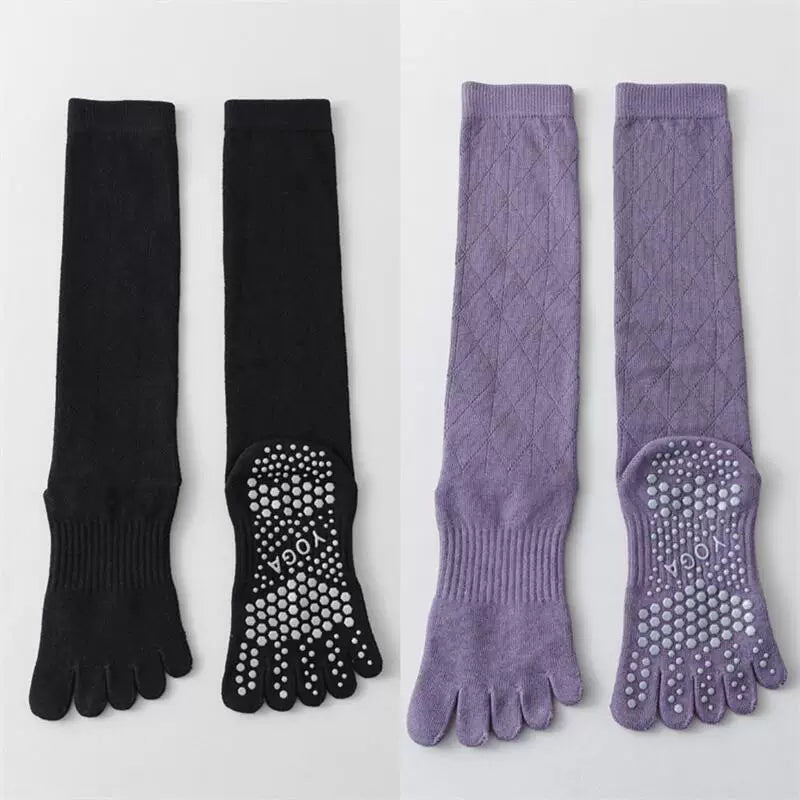 Hawecc | Mid-Calf Split-Toe Socks with Non-Slip Soles