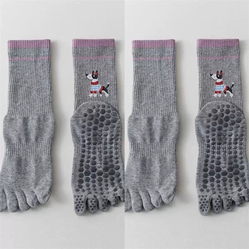 Hawecc | Mid-Calf Grip Socks for Women’s Home and Studio Practice