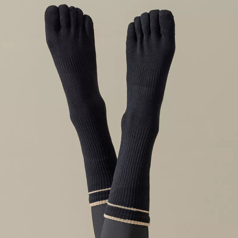 Hawecc | Women’s Split-Toe Grip Socks for Home and Studio