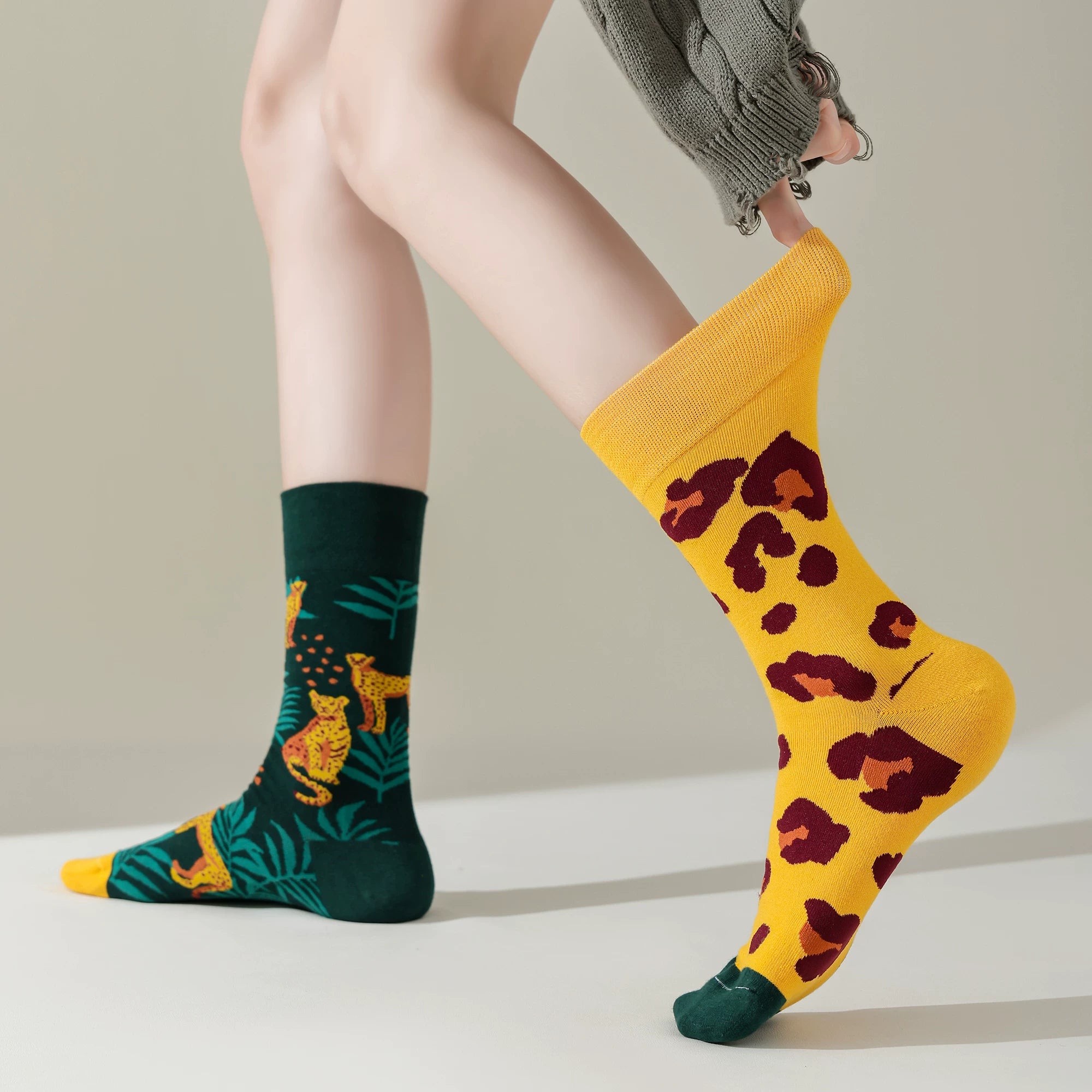 Hawecc | Mid-Calf Split-Toe Pilates and Yoga Socks