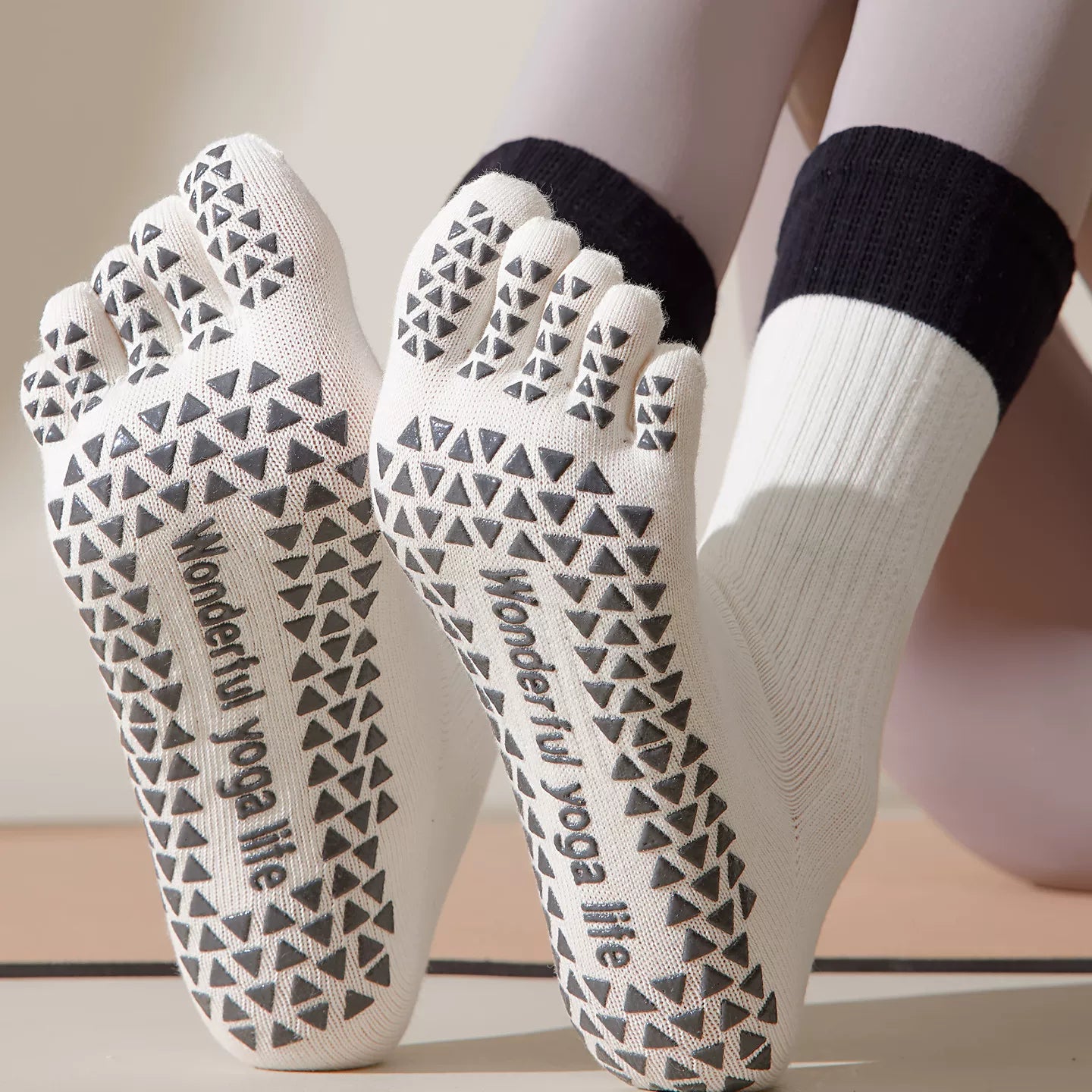Hawecc | Non-Slip Pilates and Yoga Socks for Women’s Mid-Calf Comfort