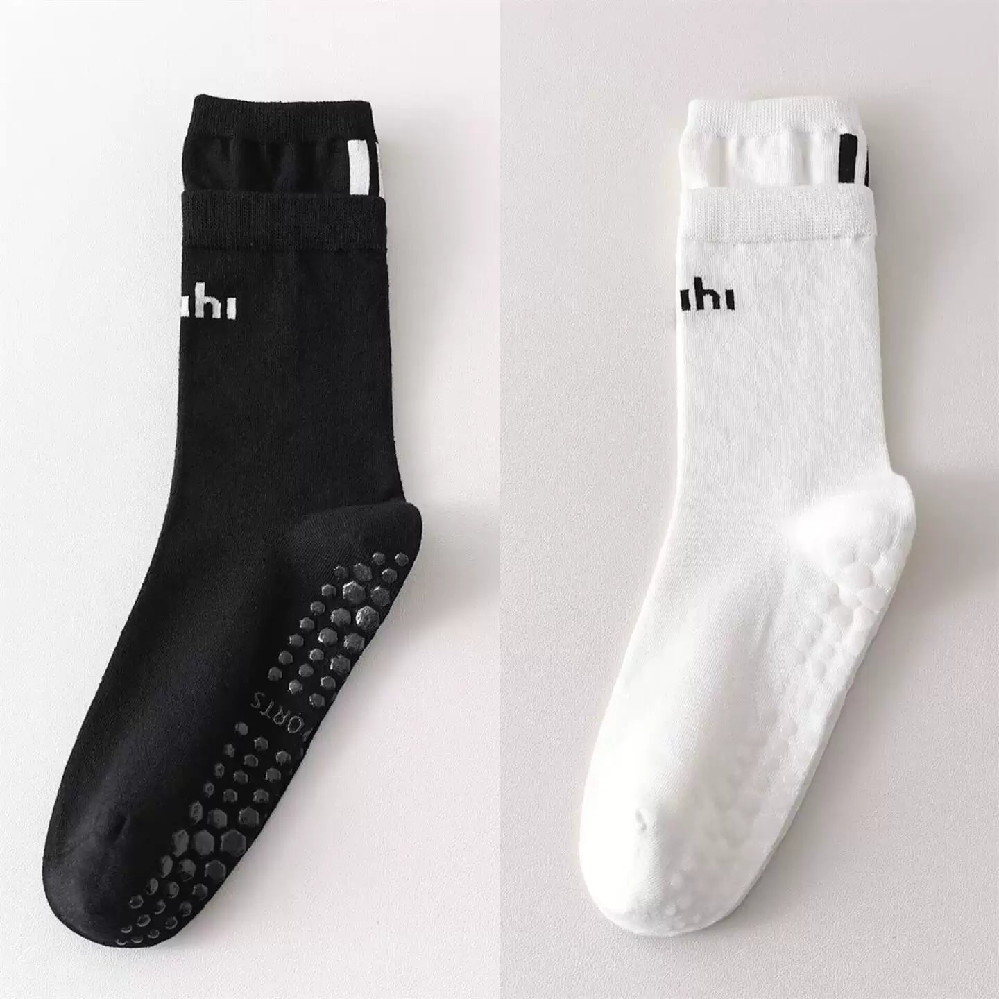 Hawecc | Women’s Mid-Calf Non-Slip Pilates Socks