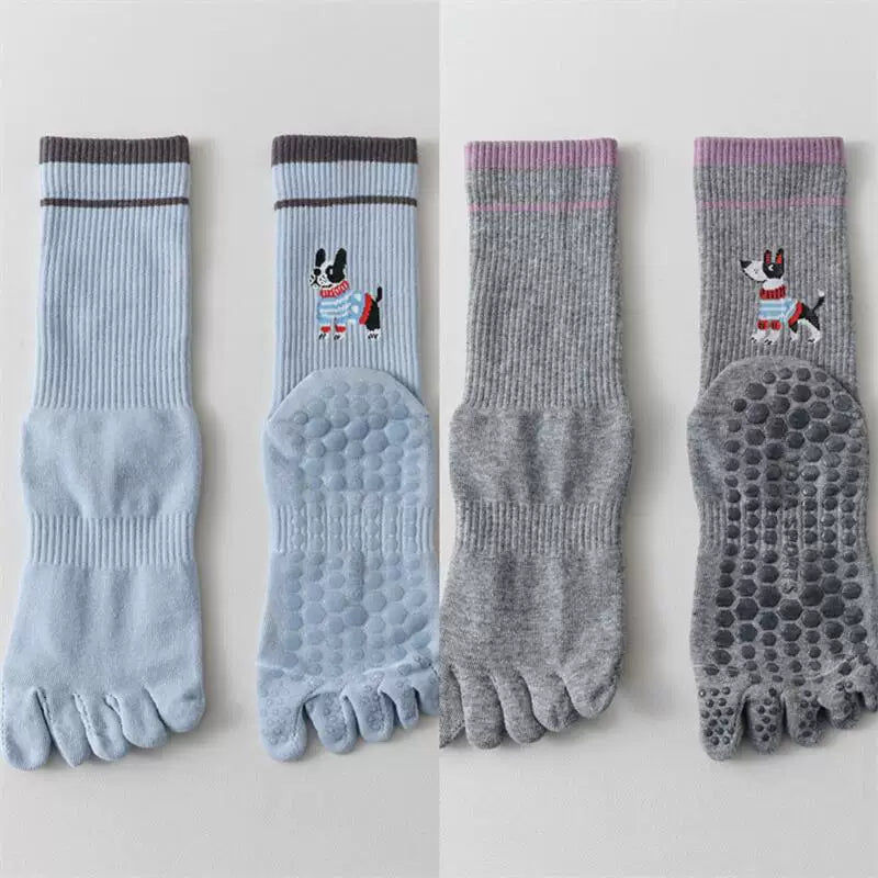 Hawecc | Mid-Calf Grip Socks for Women’s Home and Studio Practice