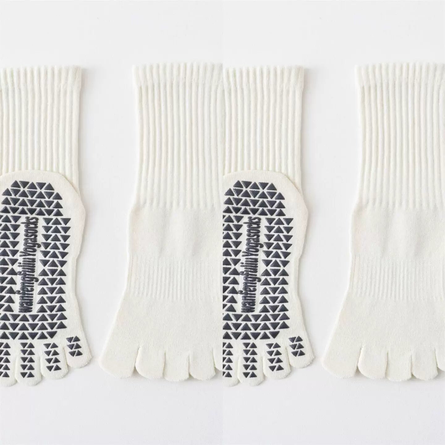 Hawecc | Indoor Fitness Socks for Women with Split Toe and Grip