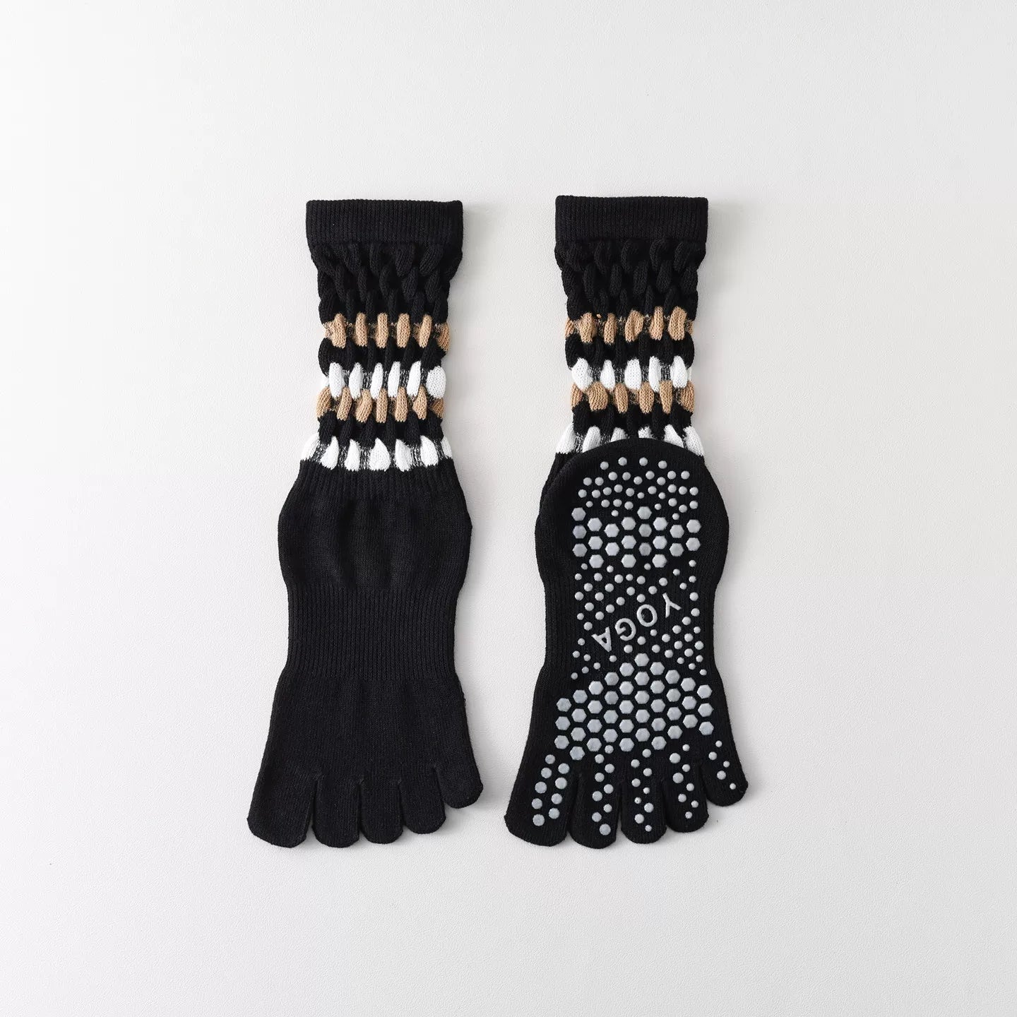 Hawecc | Mid-Calf Non-Slip Socks for Yoga, Pilates, and Barre