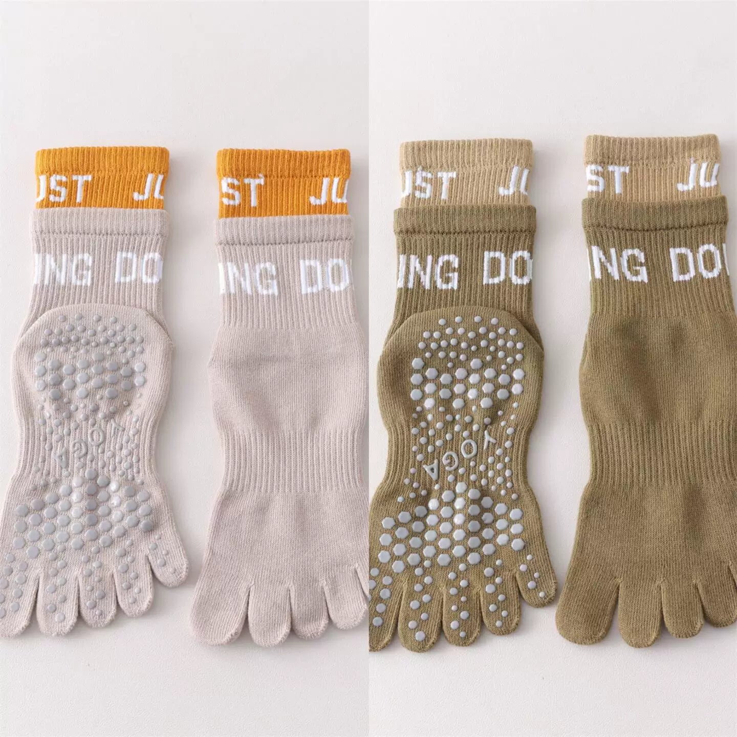 Hawecc | Indoor Yoga and Pilates Socks with Split Toe for Women