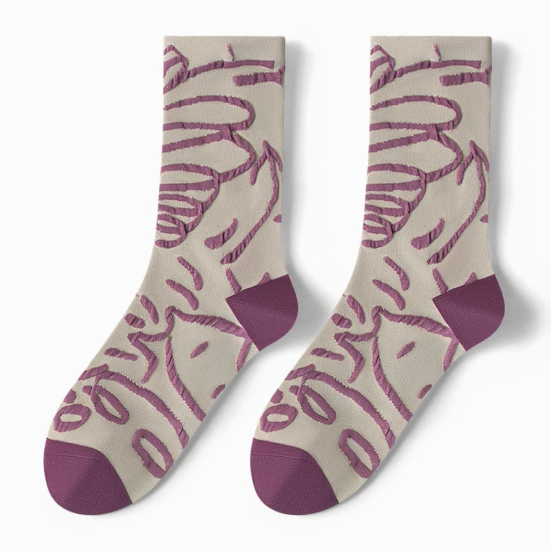 Hawecc | Women’s Indoor Split-Toe Mid-Calf Socks