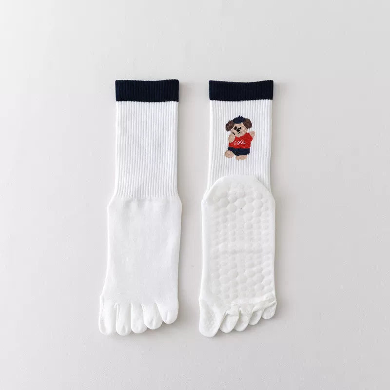 Hawecc | Split-Toe Grip Socks for Women’s Indoor Fitness