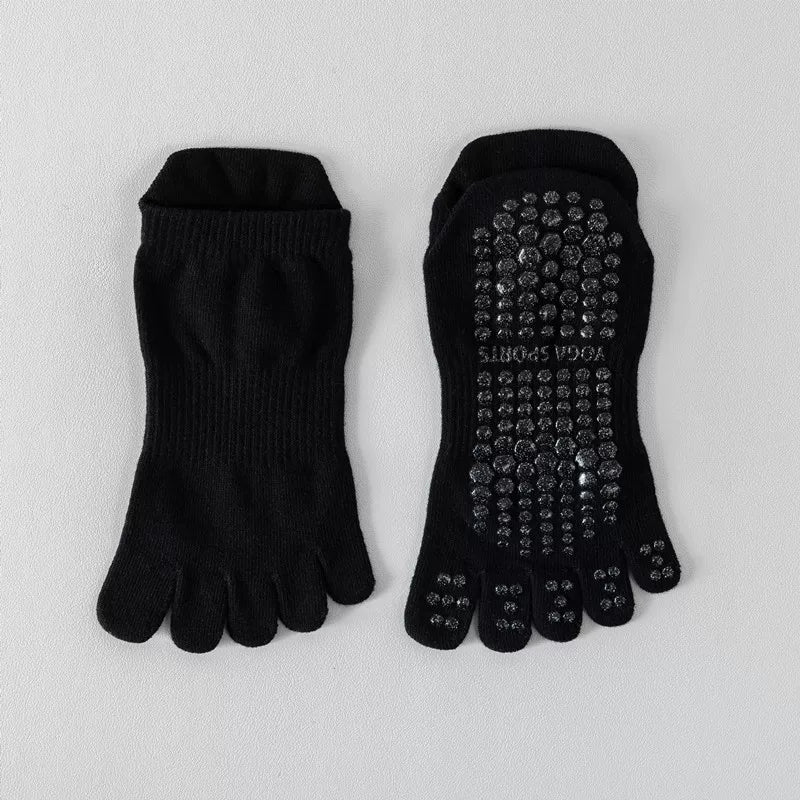 Hawecc | Indoor Fitness Socks with Split-Toe and Grip