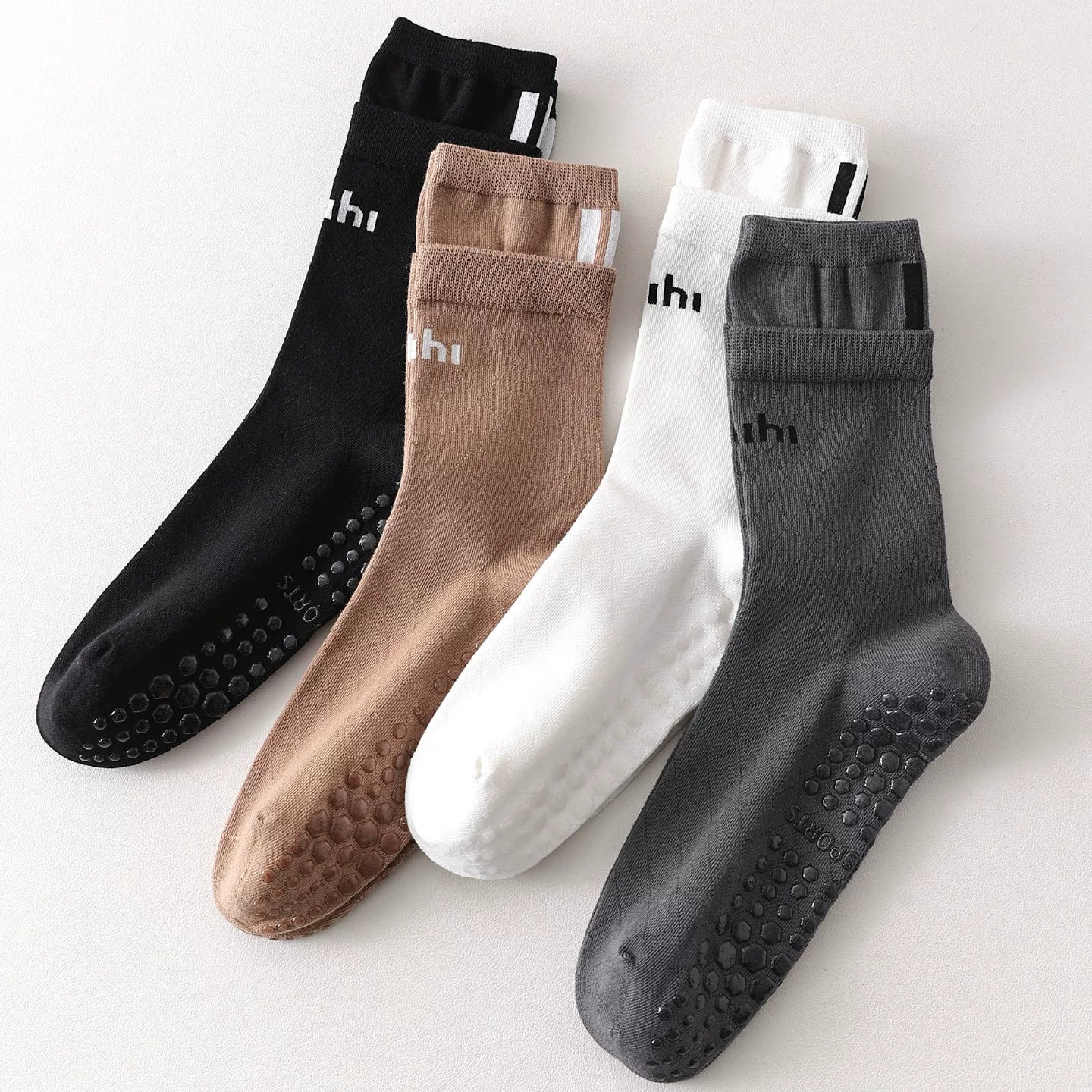 Hawecc | Women’s Mid-Calf Non-Slip Pilates Socks