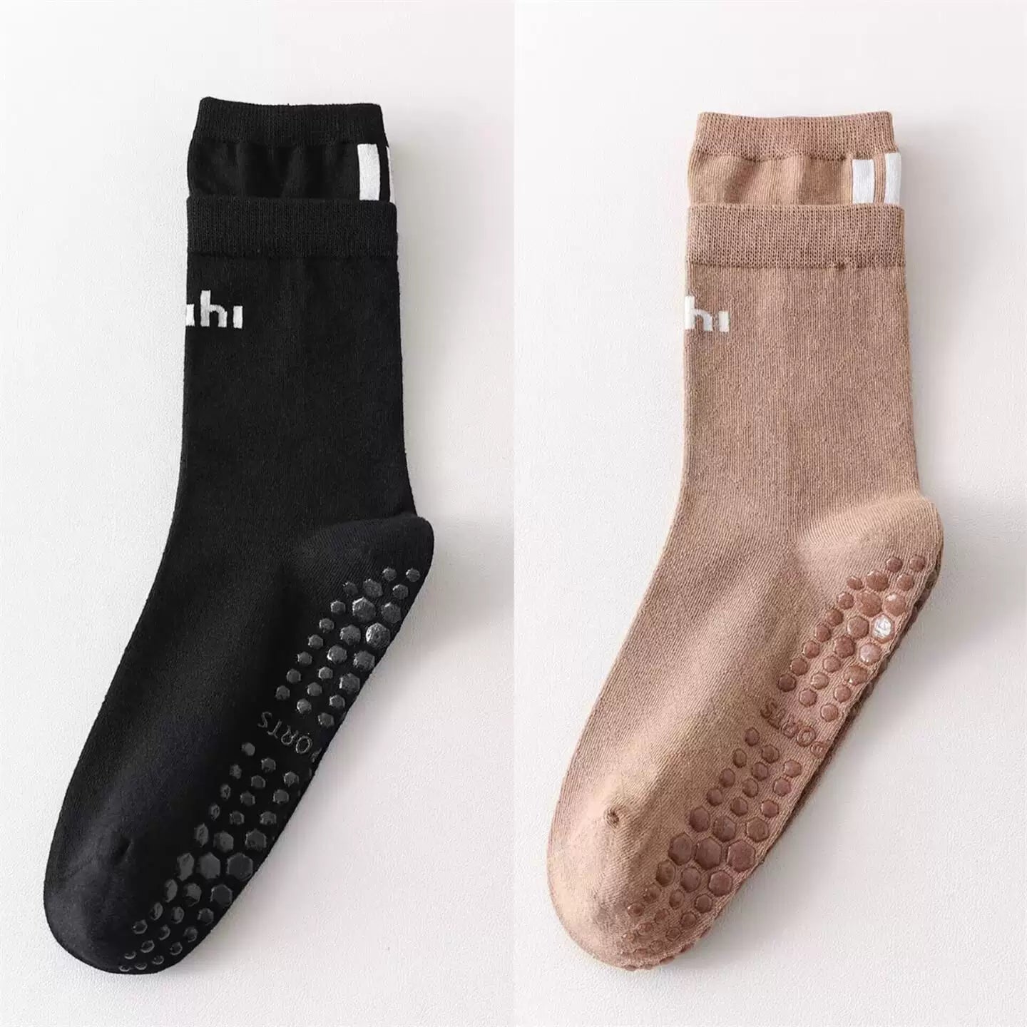 Hawecc | Women’s Mid-Calf Non-Slip Pilates Socks