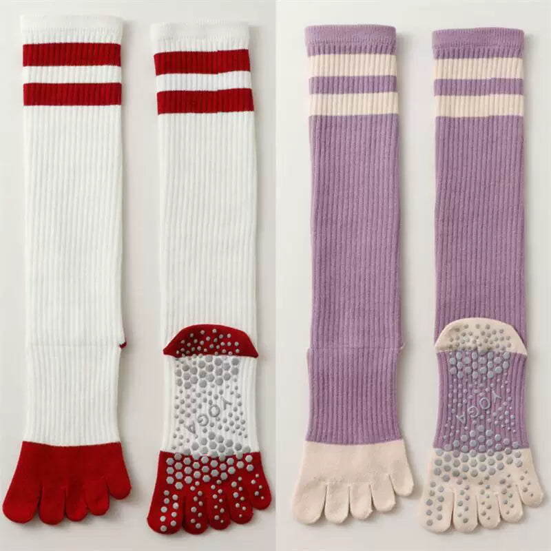 Hawecc | Indoor Mid-Calf Grip Socks for Women’s Fitness
