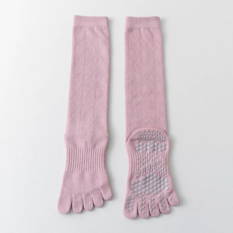 Hawecc | Mid-Calf Split-Toe Socks with Non-Slip Soles