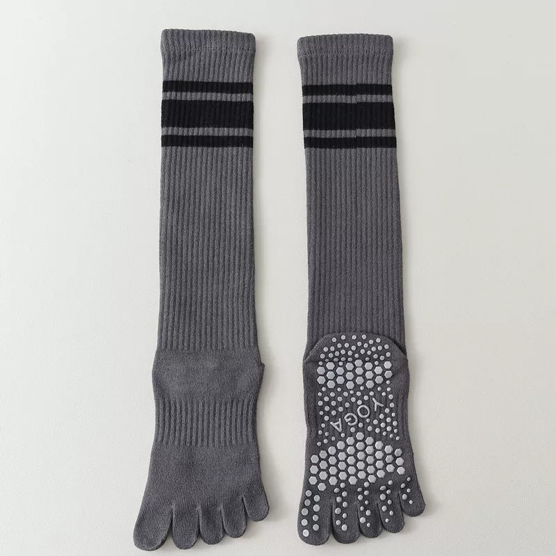 Hawecc | Mid-Calf Grip Socks for Home and Studio Workouts