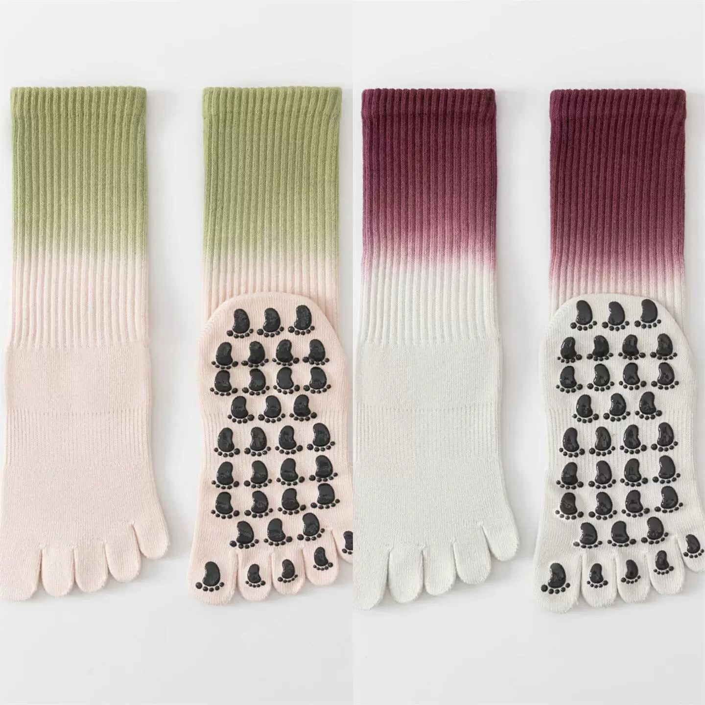 Hawecc | Mid-Calf Professional Yoga Socks for Women with Grip