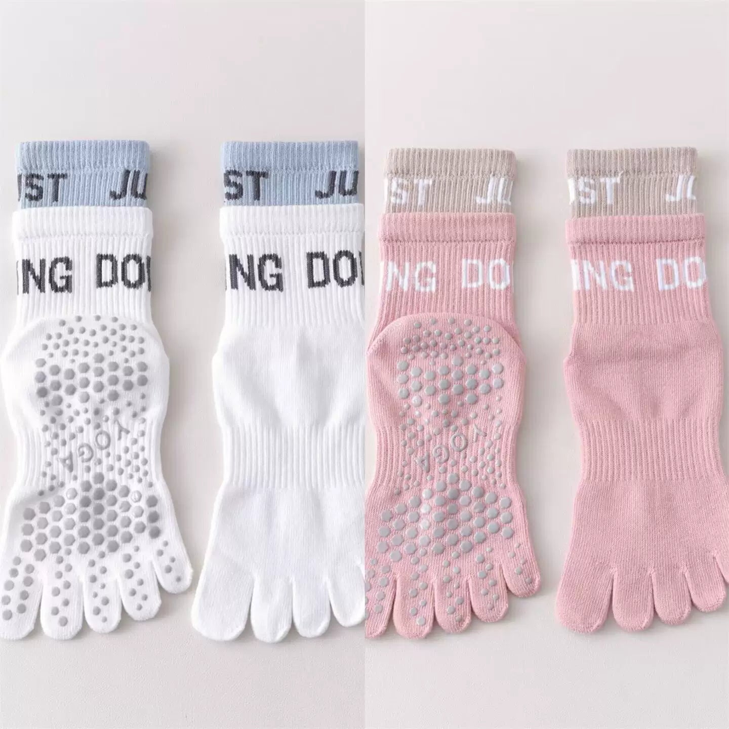 Hawecc | Indoor Yoga and Pilates Socks with Split Toe for Women