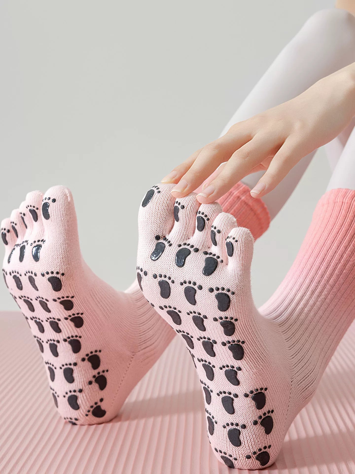 Hawecc | Mid-Calf Professional Yoga Socks for Women with Grip