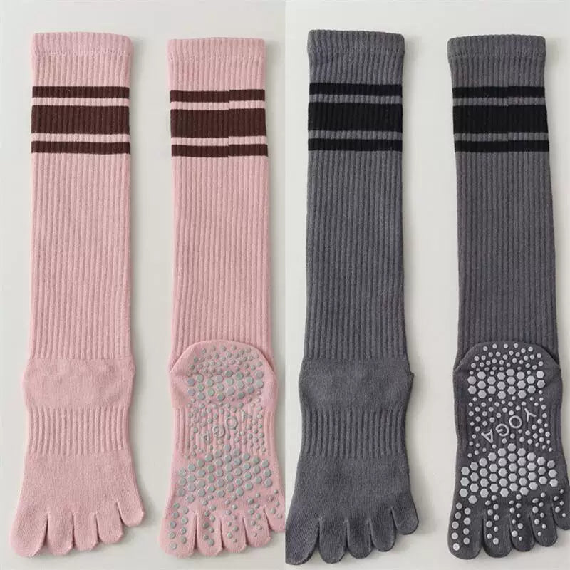 Hawecc | Mid-Calf Grip Socks for Home and Studio Workouts