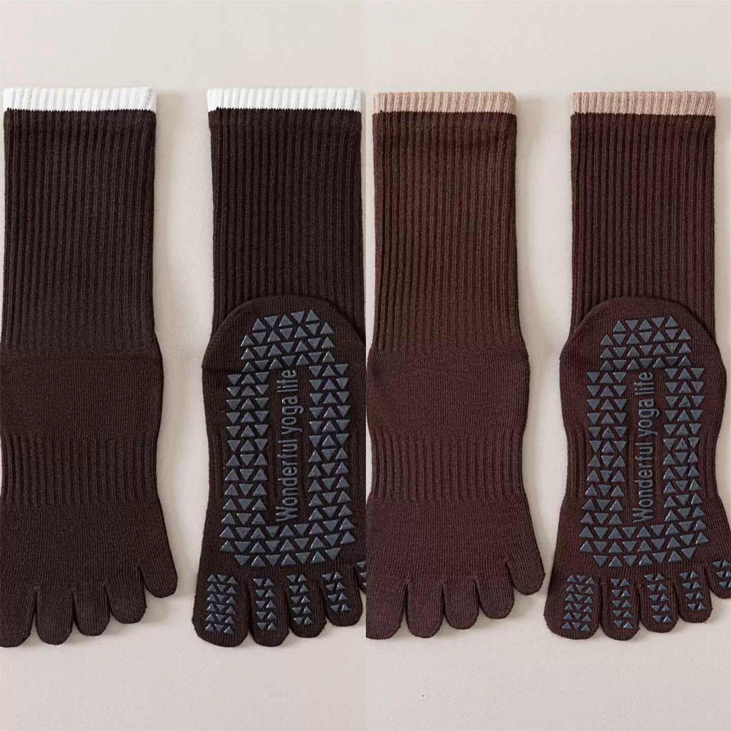 Hawecc | Women’s Indoor Fitness Socks with Split Toe